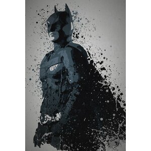 'Pop Culture Splatter Series: Dark Knight' Graphic Art Print on Wrapped Canvas