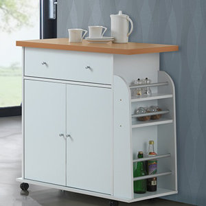 Stockbridge Kitchen Island with Spice Rack and Towel Rack