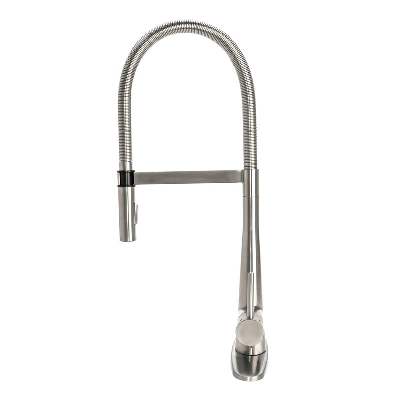 Fontainebyitalia Gourmet Spring Pull Down Single Handle Kitchen S7375 Dp Gourmet Spring Pull Down Single Handle Kitchen Faucet With Deck Plate