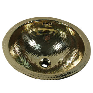 Brightwork Home Circular Undermount Bathroom Sink with Overflow