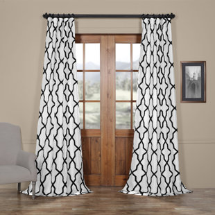 Faux Silk Curtains 96 Wayfair Merseles Pinnacle Flocked Faux Silk Single Curtain Panel