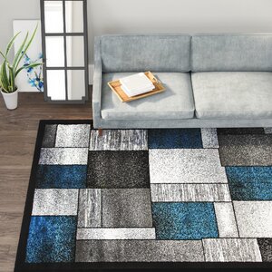 Bennet Turquoise/Gray Indoor/Outdoor Area Rug