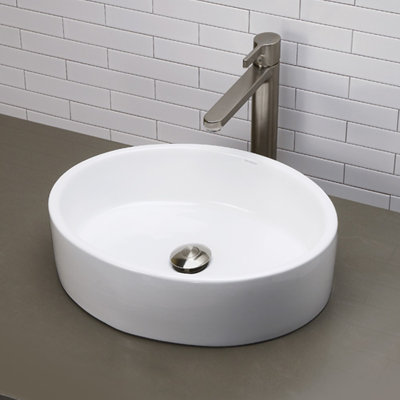 Bathroom Fixtures Vernon elite ceramic elliptical oval vessel bathroom sink & reviews | wayfair Bathroom Fixtures Vernon elite ceramic elliptical oval vessel bathroom sink & reviews | wayfair
