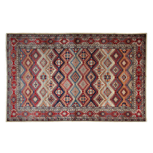 Shirvan Hand-Knotted Blue/Red Area Rug