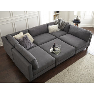 Sectionals Sectional Sofas Joss Main Chelsea Sleeper Sectional With Ottoman