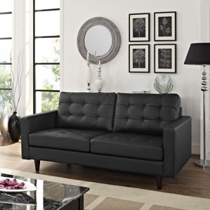 Princess Leather Loveseat by Modway