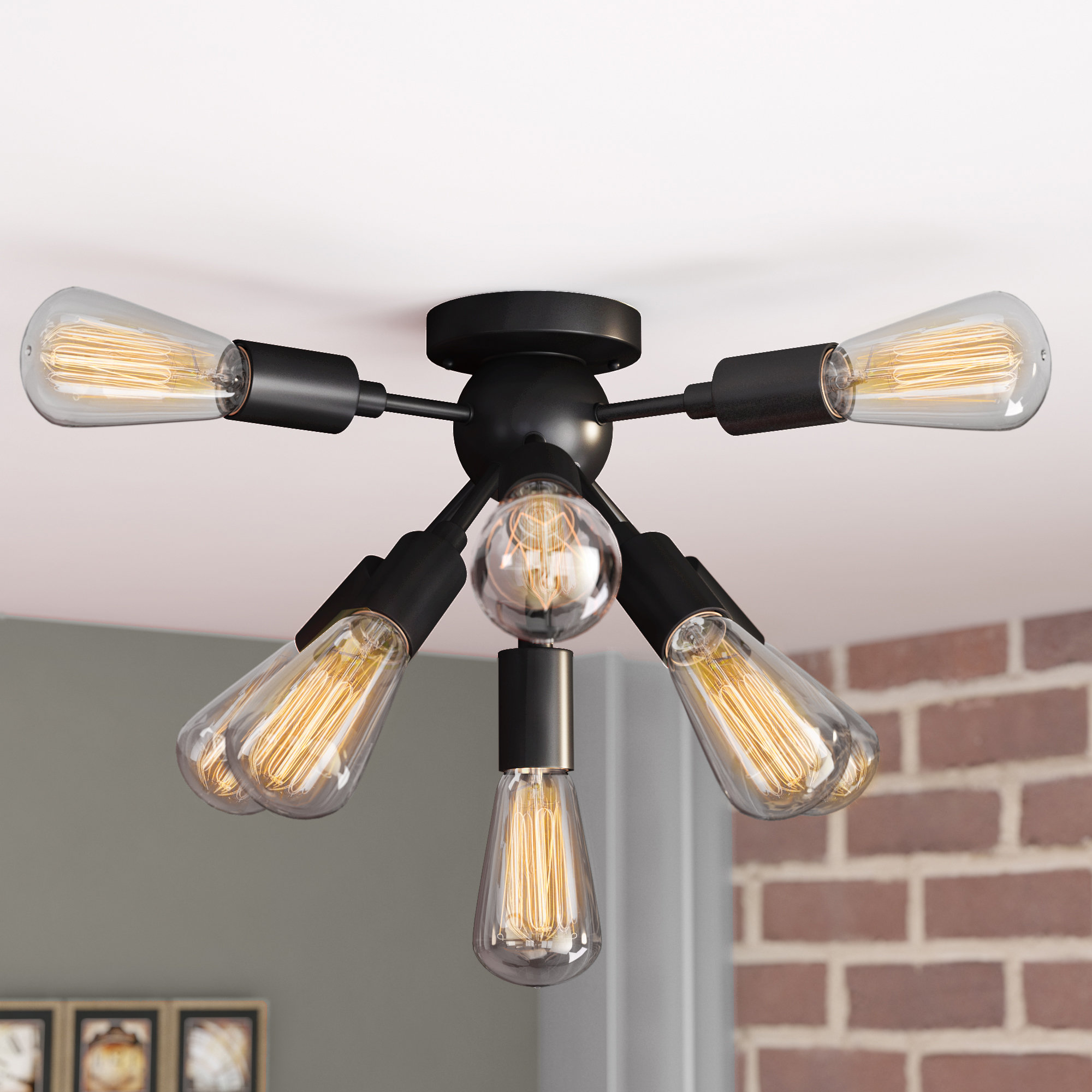 Williston Forge Electra Edison 8 Light Semi Flush Mount Reviews Williston Forge Electra Edison 8 Light Semi Flush Mount Reviews Wayfair