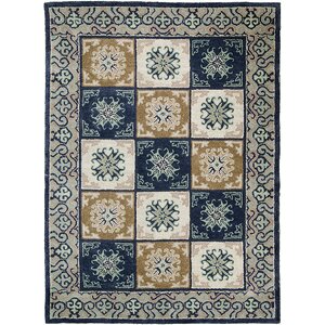 Handmade Blue Area Rug