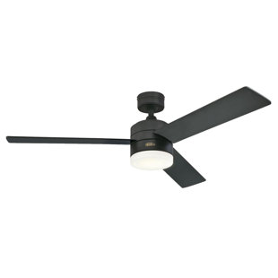 Modern Contemporary Ceiling Fans Allmodern 52 Luray 3 Blade Led Ceiling Fan With Remote Light Kit Included