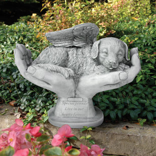 Pet Memorial Statues Wayfair In S Hands Dog Memorial Statue