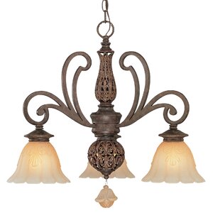 Riviera 3-Light Shaded Chandelier