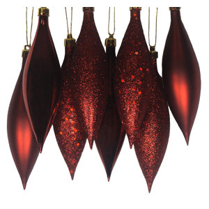 Shatterproof Finial Drop Christmas Ornament (Set of 8)