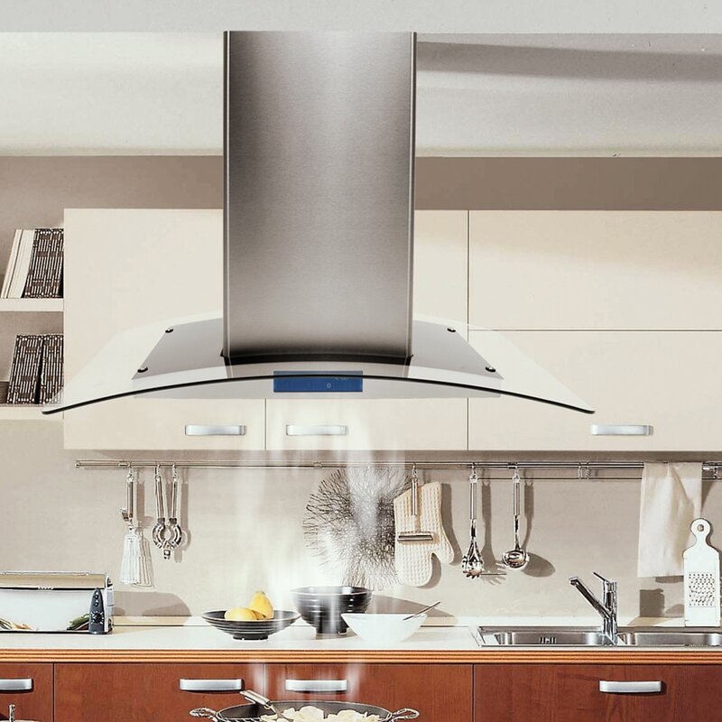 Cosmo 36" 900 CFM Ducted Island Range Hood in Stainless Steel & Reviews