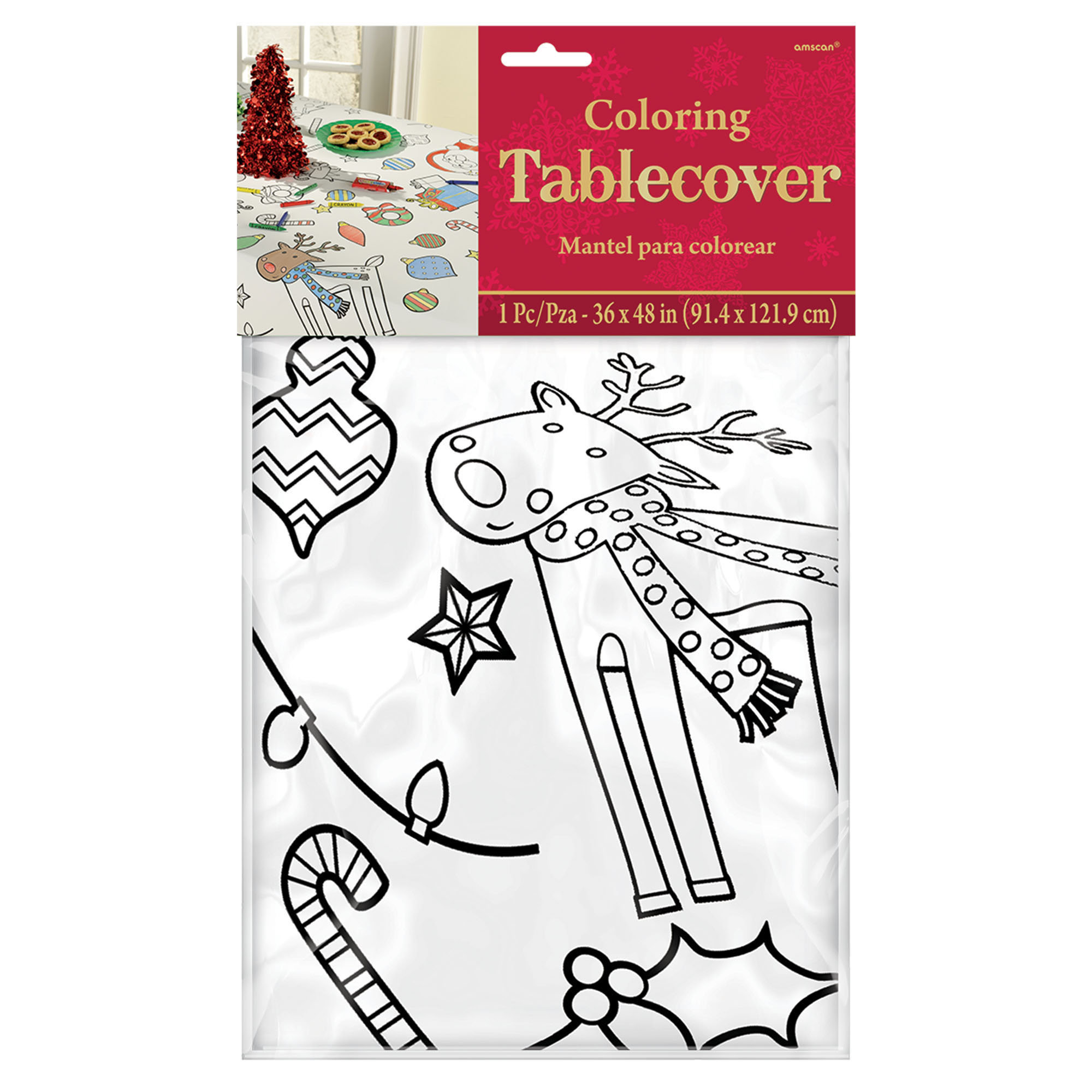 Amscan Color In Christmas Rectangular Tablecloth Wayfair