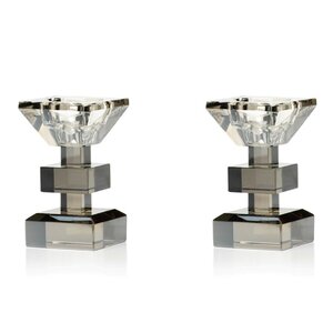 Crystal Glass Candlestick (Set of 2)