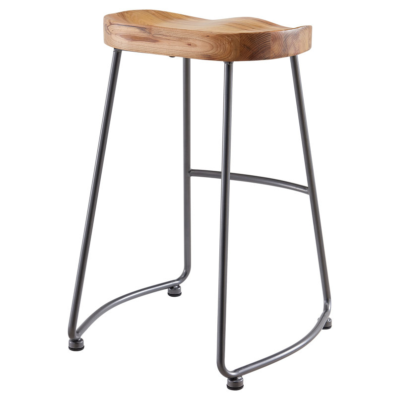 Brookshire Solid Wood/Metal Counter Stool Set & Reviews AllModern