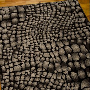 Cherelle Black Area Rug