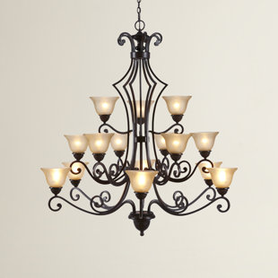 Fleur De Lis Chandelier Wayfair Alsager 15 Light Shaded Chandelier By Fleur De Lis Living