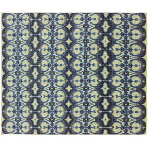 One-of-a-Kind Bellview Hand-Knotted Blue/Black Area Rug