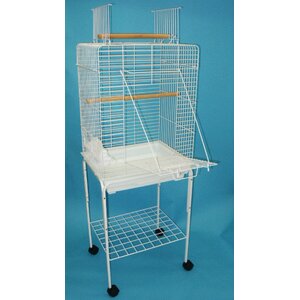 Open Play Top Small Parrot Bird Cage with Stand