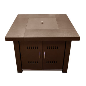 Hiland Stainless Steel Propane Fire Pit Table