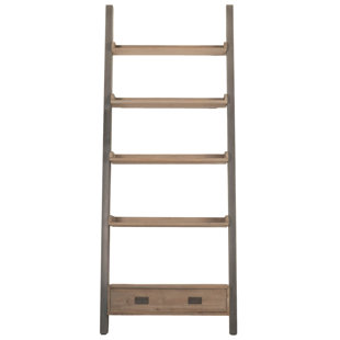Reclaimed Wood Ladder Shelf Wayfair Carling Ladder Bookcase