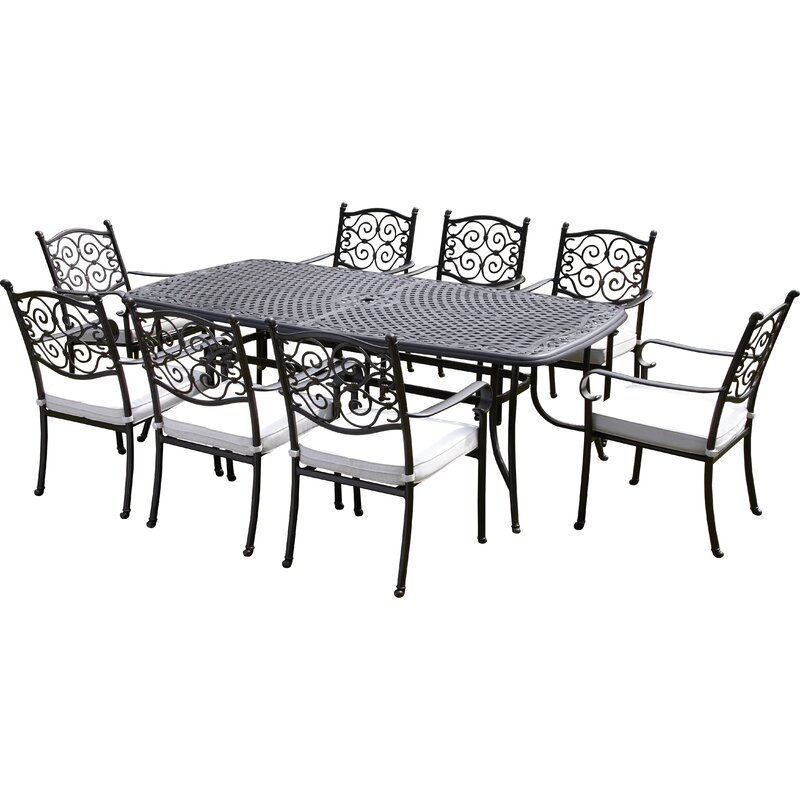 Royal Craft Versailles 8 Seater Dining Set with Cushions & Reviews ...