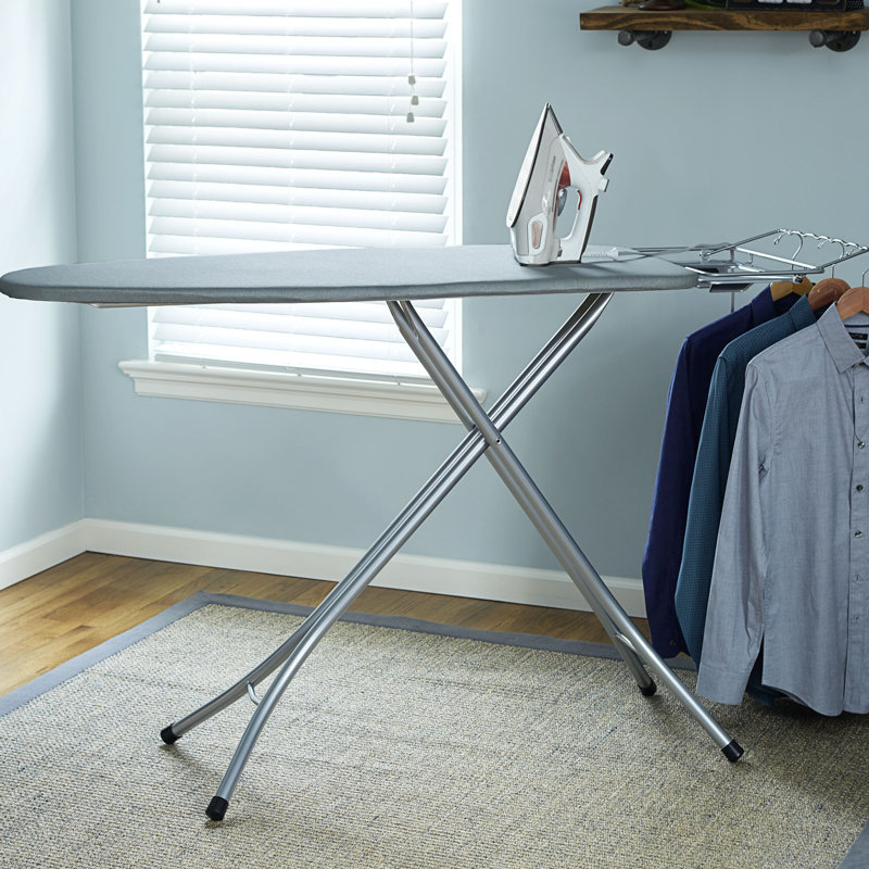 Household Essentials Wide Top Freestanding Ironing Board with Iron Rest