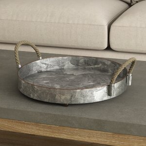 Fannie Galvanized Rope Serving Tray