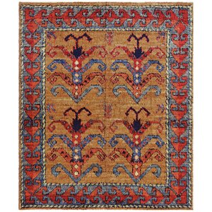 Moroccan Hand-Knotted Camel Area Rug