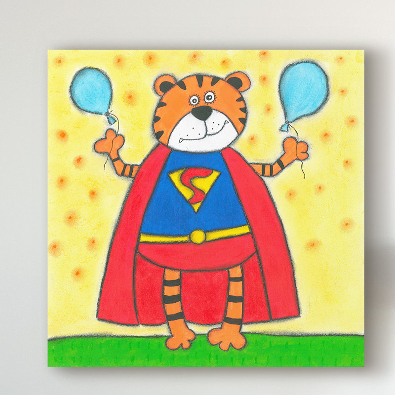 East Urban Home Super Animal Tiger Acrylic Painting Print On