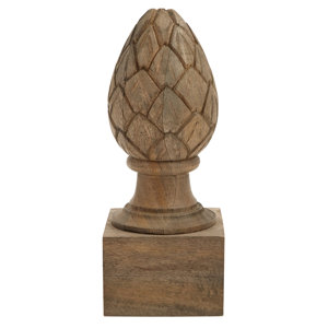 Wood Pineapple Decorative Sitter Finial