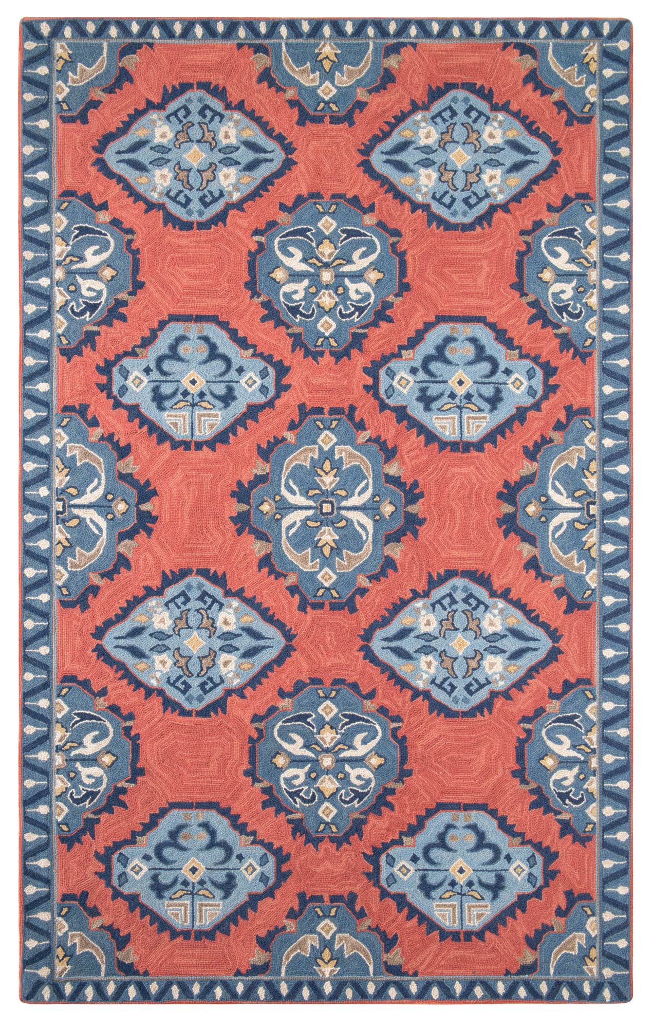 Old Glory Hand Hooked Wool Blue Area Rug