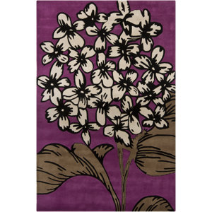 Medford Floral Tufted Purple Area Rug