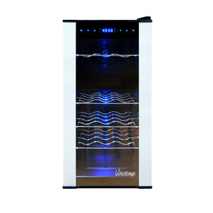 18 Bottle Dual Zone Freestanding Wine Cooler by Vinotemp