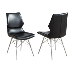Judd Faux Leather/Metal Upholstered Di..