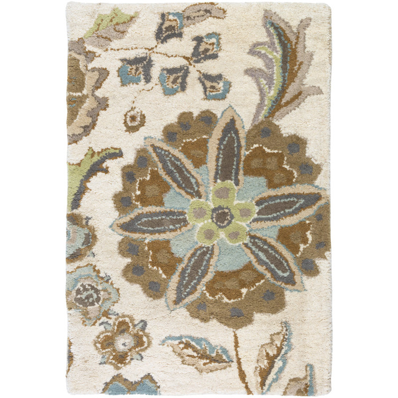 Jasmine Parchment & Moss Tufted Wool Area Rug & Reviews Birch Lane