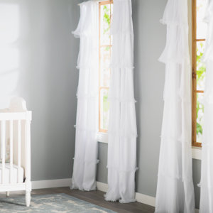 Clarence Solid Semi-Sheer Rod Pocket Single Curtain Panel