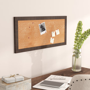 Rustic Framed Cork Board Wayfair Cork Wall Mounted Bulletin Board