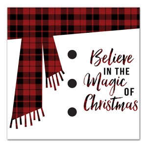 'Believe in the Magic of Christmas' Textual Art on Canvas