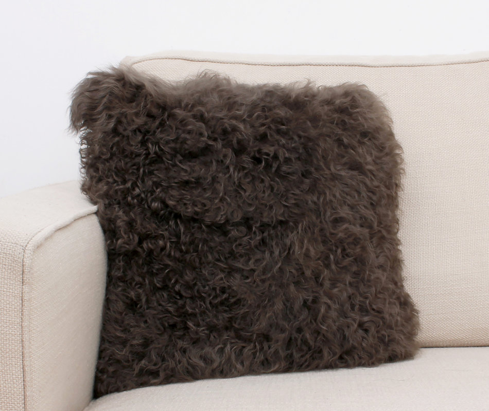 Thro by Marlo Lorenz Mongolian Fur Throw Pillow & Reviews Wayfair