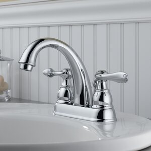 Windemere Centerset Double Handle Bathroom Faucet with Drain Assembly and Diamond Seal Technology