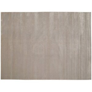 Herringbone Stitch Silver Area Rug