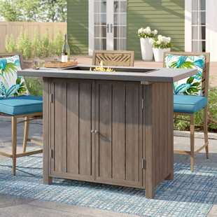 Bar Height Fire Pit Table Wayfair Cadence Aluminum Propane Fire Pit Table