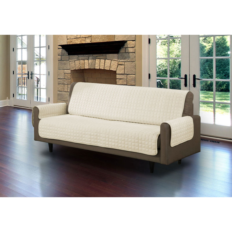 Microsuede Box Cushion Sofa Slipcover