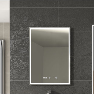 Clock Mirror Wayfair Co Uk Re Bathroom Mirror With Led