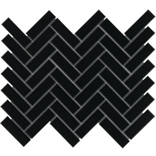 Black Herringbone Tile You Ll Love Wayfair Paris 1 X 3 Porcelain Mosaic Tile In Matte Black