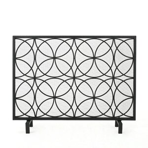 Servais Single Panel Iron Fireplace Screen