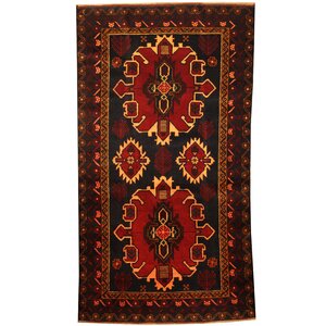 Balouchi Tribal Balouchi Hand-Knotted Navy/Red Area Rug