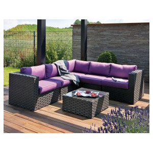 6-tlg. Loungesofa-Set mit Kissen von Belardo